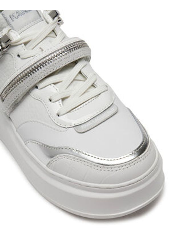 Karl Lagerfeld - KARL LAGERFELD Sneakersy KL63543 Biały. Kolor: biały. Materiał: skóra