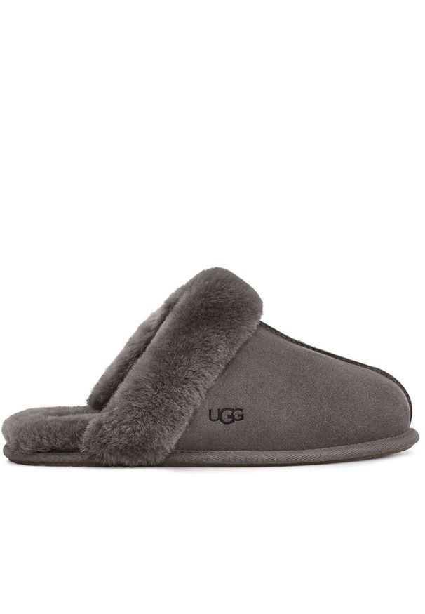 Ugg - UGG - Szare klapki Scuffette II. Kolor: szary. Materiał: wełna