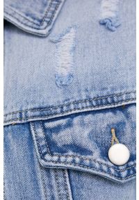 Answear Lab kurtka jeansowa damska przejściowa oversize. Kolor: niebieski. Materiał: jeans. Styl: wakacyjny #7