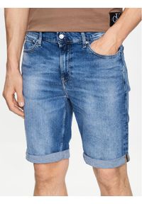 Calvin Klein Jeans Szorty jeansowe J30J322784 Niebieski Slim Fit. Kolor: niebieski. Materiał: jeans, bawełna