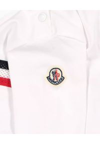 MONCLER KIDS - Biała koszulka z długim rękawem 0-3 lat. Kolor: biały. Materiał: bawełna. Długość rękawa: długi rękaw. Długość: długie. Wzór: aplikacja. Sezon: lato. Styl: klasyczny #3