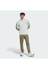 Adidas - Dres Sportswear Basic 3-Stripes French Terry. Kolor: wielokolorowy, beżowy, szary. Materiał: dresówka