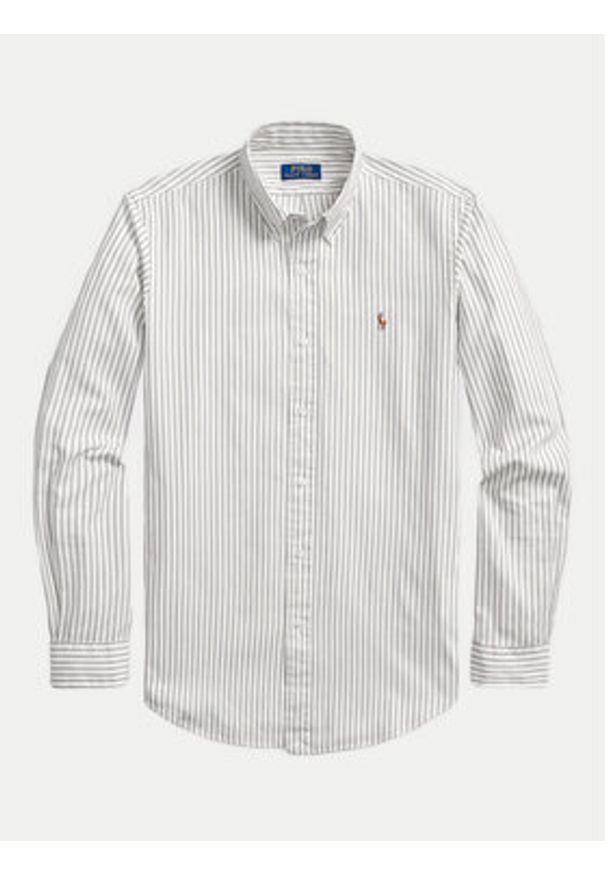 Polo Ralph Lauren Koszula 710886462001 Szary Custom Fit. Typ kołnierza: polo. Kolor: szary. Materiał: bawełna