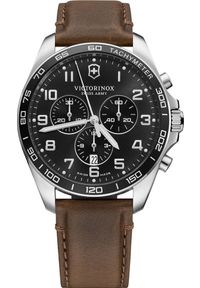 VICTORINOX - Zegarek Victorinox Zegarek męski Victorinox 241928 brązowy. Kolor: brązowy #1