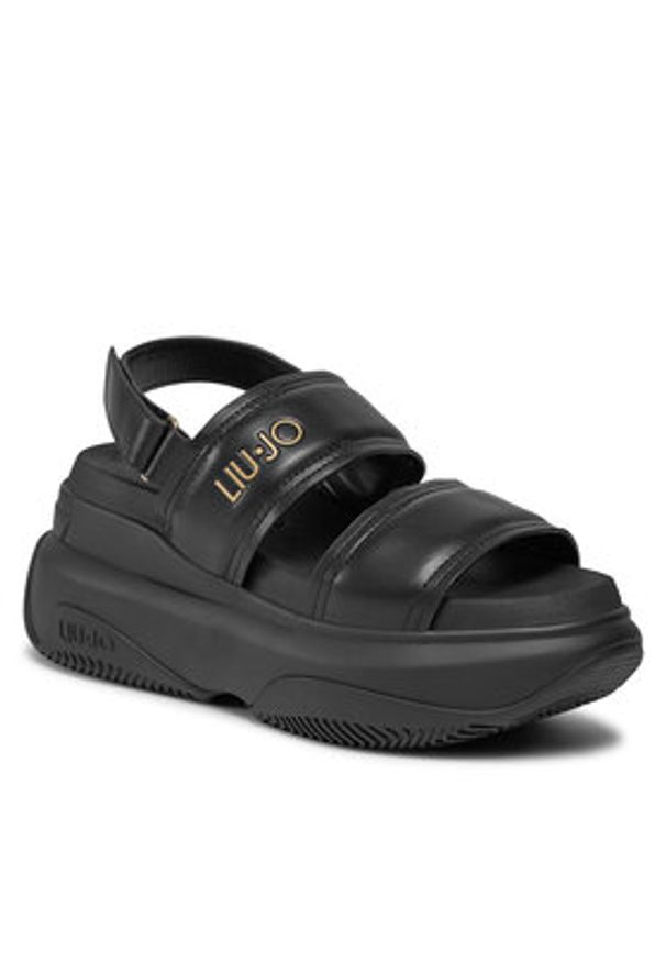 Liu Jo Sandały June Sandal 09 BA4029 EX014 Czarny. Kolor: czarny. Materiał: skóra