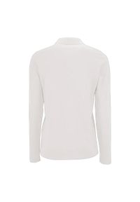 SOL'S - Damska Koszulka Polo Z Długim Rękawem Perfect Pique. Typ kołnierza: polo. Kolor: biały. Długość rękawa: długi rękaw. Długość: długie