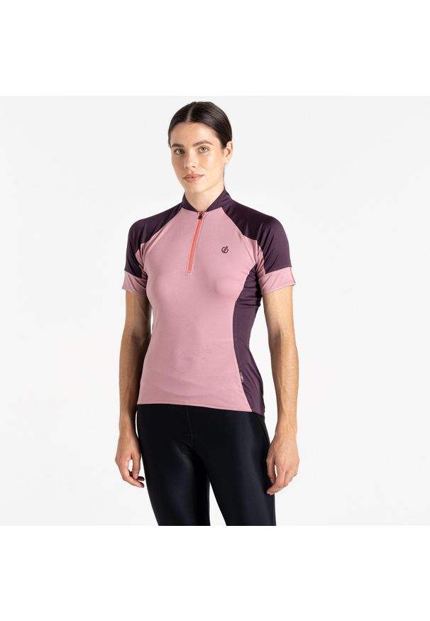 DARE 2B - Koszulka rowerowa damska Flutter. Kolor: fioletowy. Materiał: materiał. Długość: długie. Sport: fitness, turystyka piesza