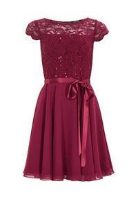 Swing Sukienka koktajlowa 77760510 Bordowy Regular Fit. Kolor: czerwony. Materiał: syntetyk. Styl: wizytowy #6