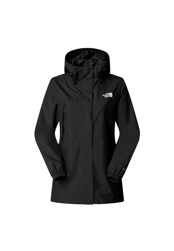 Kurtka damska The North Face Antora Rain Parka 0A8BKCJK31 - czarna. Typ kołnierza: kaptur. Kolor: czarny. Materiał: materiał, poliester. Styl: sportowy, klasyczny