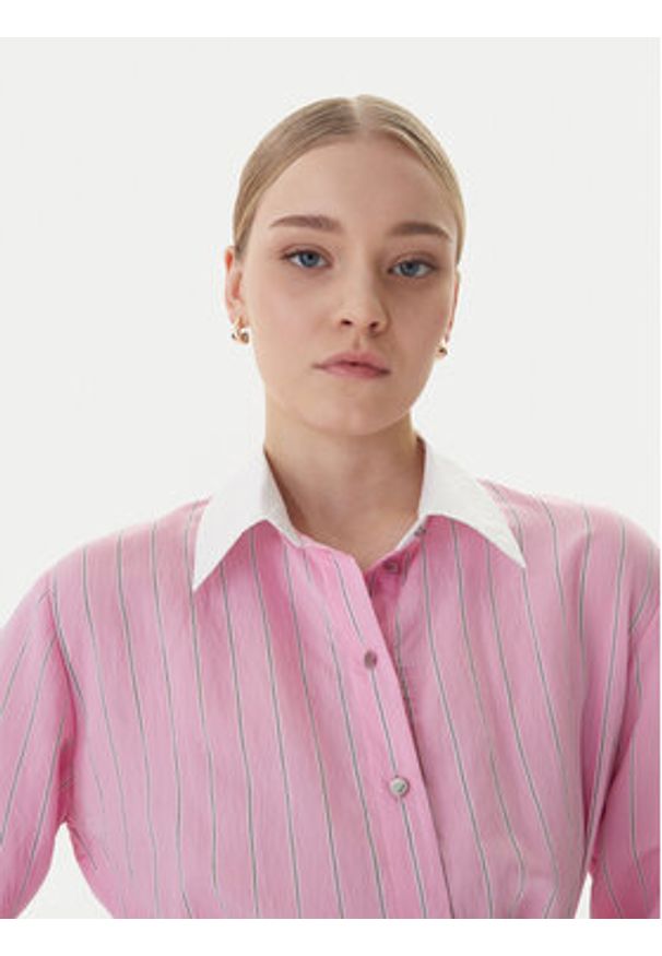 Morgan Koszula 261-CLICK.F Różowy Slim Fit. Kolor: różowy. Materiał: wiskoza