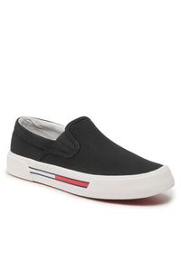 Tommy Jeans Tenisówki Slip On EN0EN02088 Czarny. Zapięcie: bez zapięcia. Kolor: czarny. Materiał: materiał #6