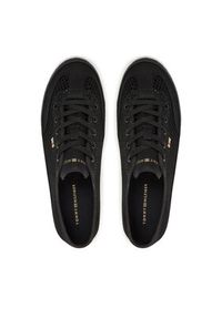 TOMMY HILFIGER - Tommy Hilfiger Sneakersy Th Open Mesh Vulc Sneaker FW0FW08684 Czarny. Kolor: czarny. Materiał: materiał #5
