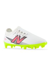 Korki dziecięce New Balance FURON V7+ DISPATCH JNR FG SJF3FH75 – białe. Kolor: biały. Materiał: materiał, syntetyk. Szerokość cholewki: normalna #4