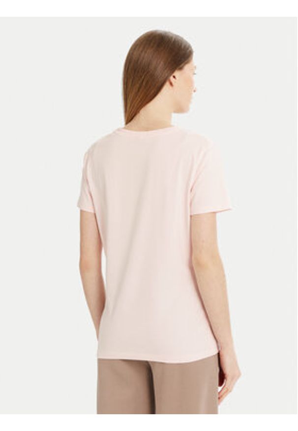 Guess T-Shirt V4YI09 J1314 Beżowy Regular Fit. Kolor: beżowy. Materiał: bawełna