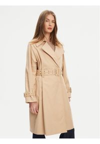Guess Trencz W5YL02 WHDF1 Beżowy Regular Fit. Kolor: beżowy. Materiał: syntetyk