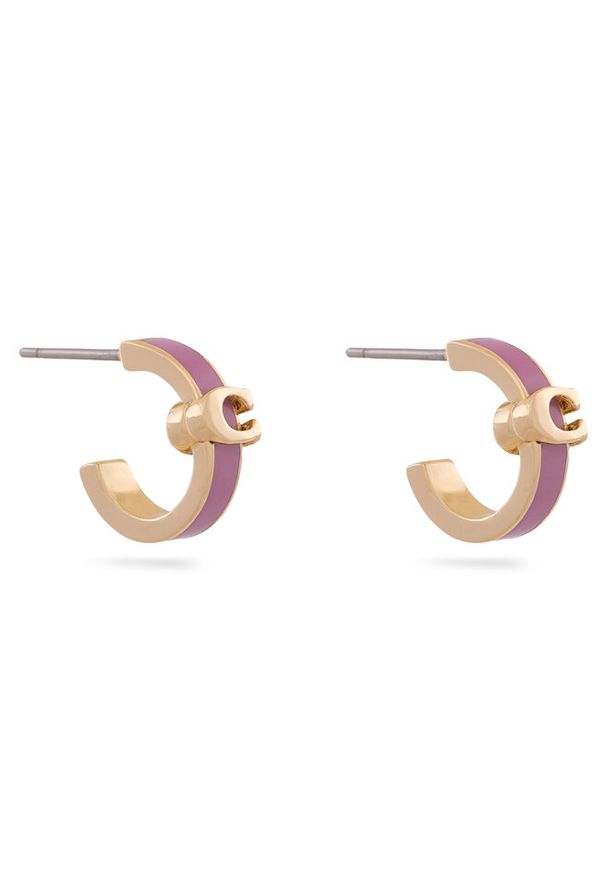 Kolczyki Coach. Kolor: różowy