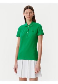 Lacoste Polo PF5462 Zielony Slim Fit. Typ kołnierza: polo. Kolor: zielony. Materiał: bawełna