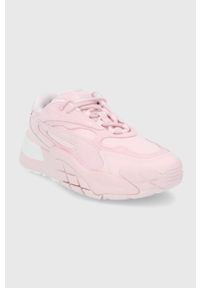 Puma Buty Hedra Mono 381617 kolor różowy na platformie. Nosek buta: okrągły. Zapięcie: sznurówki. Kolor: różowy. Obcas: na platformie #5