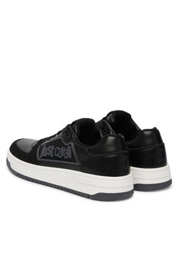 Just Cavalli Sneakersy 80QA3SM1 ZPC09 Czarny. Kolor: czarny. Materiał: skóra