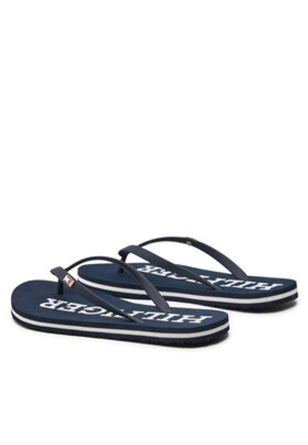TOMMY HILFIGER - Tommy Hilfiger Japonki Strap Beach Sandal FW0FW07901 Granatowy. Kolor: niebieski. Materiał: syntetyk