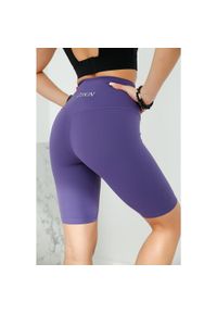 2SkIN - Legginsy krótkie damskie Icony fioletowe 2skin. Kolor: fioletowy. Długość: krótkie. Sport: fitness