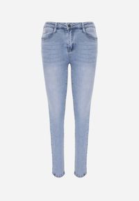 Renee - Niebieskie Modelujące Jeansy Skinny z Bawełną Simiel. Okazja: na co dzień. Kolor: niebieski. Styl: casual #4