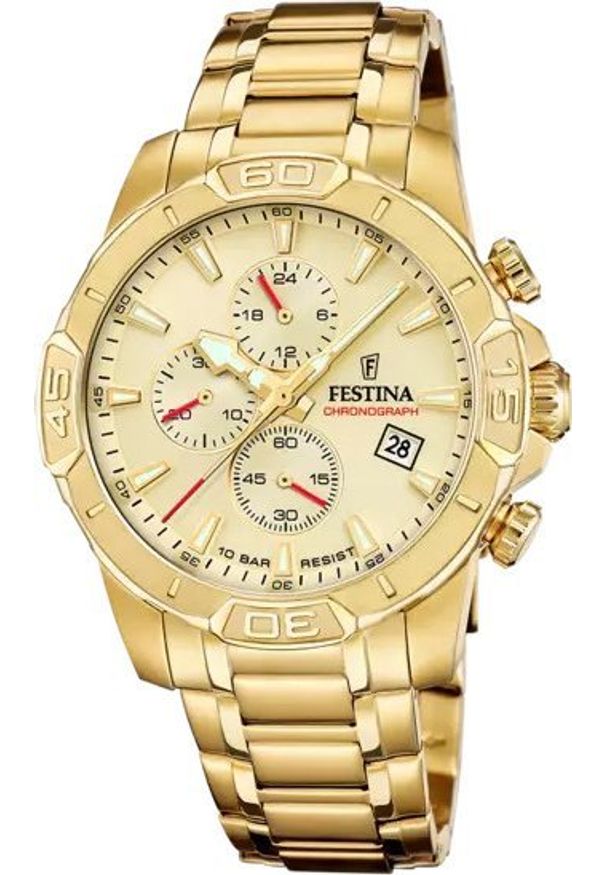 Zegarek Festina Zegarek męski Festina F20705-2 złoty. Kolor: złoty