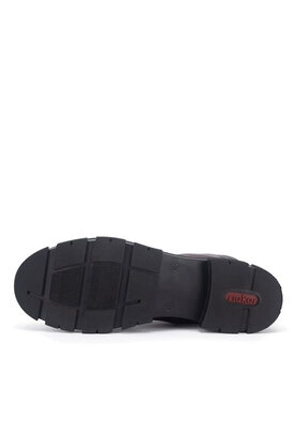 Rieker Botki Y7150-35 Bordowy. Kolor: czerwony. Materiał: skóra