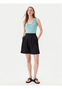 United Colors of Benetton - United Colors Of Benetton Bermudy 4AGHD901V Czarny Relaxed Fit. Kolor: czarny. Materiał: len #5
