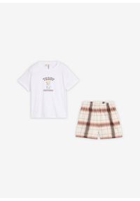 bonprix - Piżama z miekkiej bawełny. Kolor: beżowy. Materiał: bawełna #2