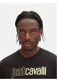 Just Cavalli T-Shirt 78OAHT16 Czarny Regular Fit. Kolor: czarny. Materiał: bawełna #4
