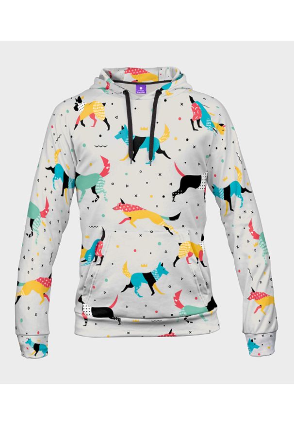 MegaKoszulki - Bluza damska fullprint z kapturem Abstract Dogs. Typ kołnierza: kaptur. Materiał: dzianina, dresówka