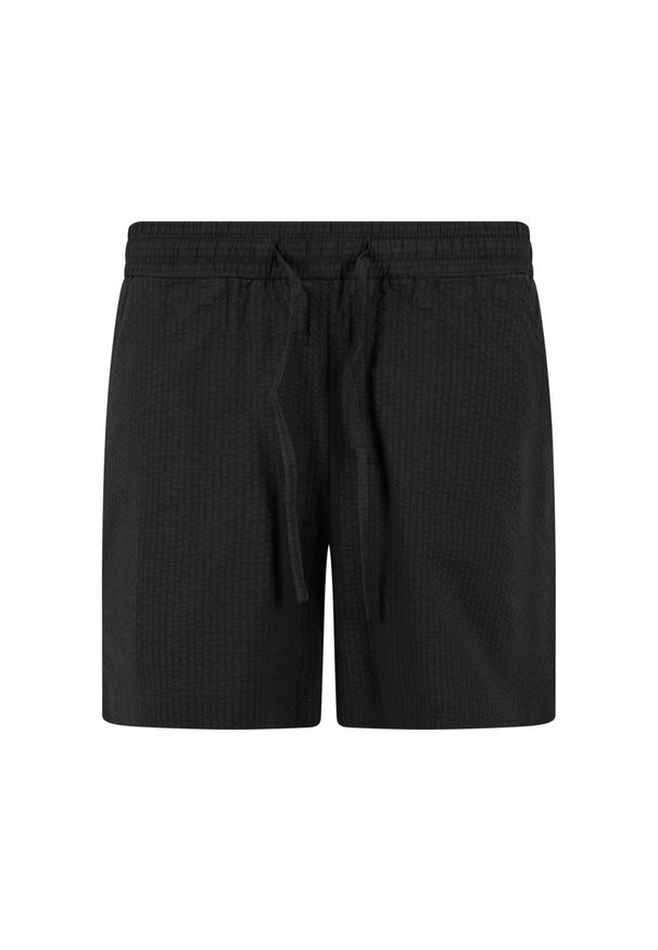 Urban Classics - Shorty Damskie Tkanina Seersucker. Kolor: czarny. Materiał: tkanina. Sport: turystyka piesza