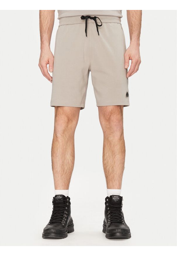 Moose Knuckles Szorty sportowe Dalon M15MR807 Szary Regular Fit. Kolor: szary. Materiał: bawełna. Styl: sportowy