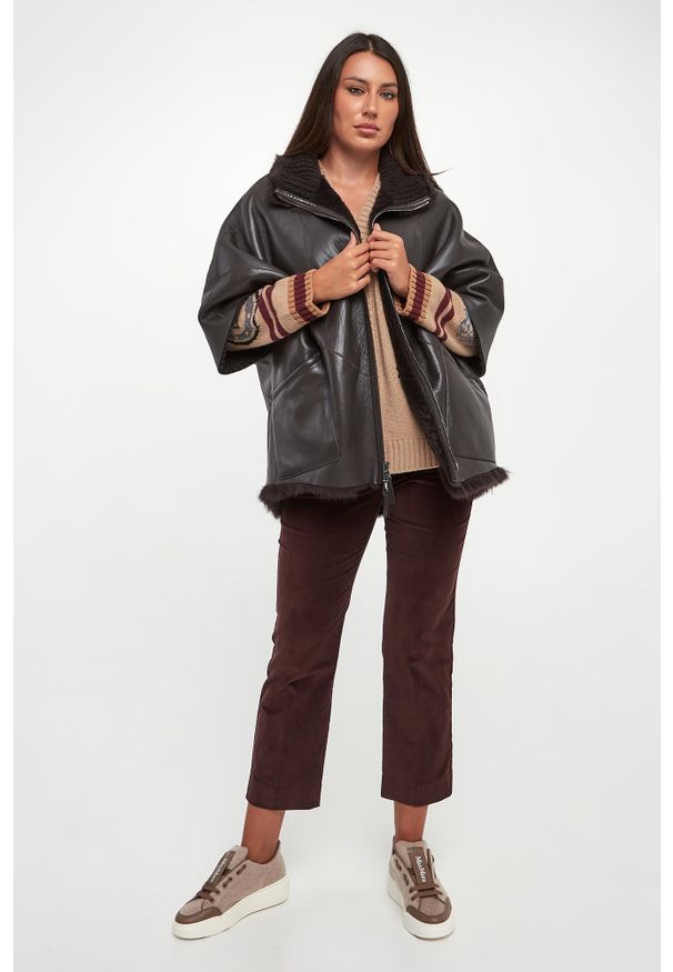 Kamizelka damska dwustronna futrzana DIEGO M. Materiał: futro