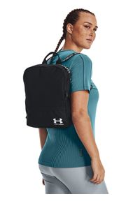 Plecak miejski uniseks Under Armour UA Loudon Backpack Sm - czarny. Kolor: czarny. Materiał: poliester, żakard. Wzór: paski