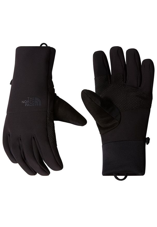 Rękawiczki The North Face Apex Etip 0A89RBJK31 - czarne. Kolor: czarny. Materiał: tkanina, materiał, syntetyk. Wzór: nadruk. Sezon: jesień, zima
