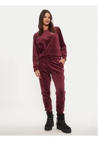 DKNY Bluza DP4T1057 Bordowy Regular Fit. Kolor: czerwony. Materiał: syntetyk #3