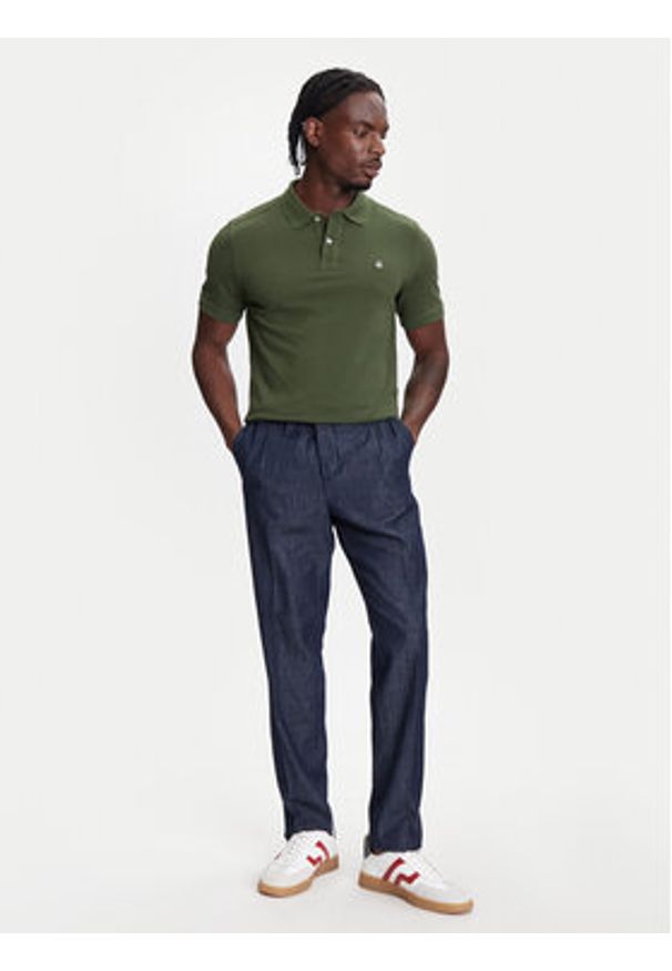 United Colors of Benetton - United Colors Of Benetton Polo 3089J3179 Zielony Regular Fit. Typ kołnierza: polo. Kolor: zielony. Materiał: bawełna