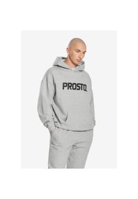 Bluza sportowa męska Prosto Big Log z kapturem. Typ kołnierza: kaptur. Kolor: szary #1