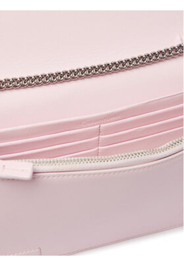 Calvin Klein Torebka Ck Wallet On Chain LV04F3319G Bordowy. Kolor: czerwony. Materiał: skórzane