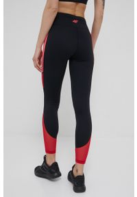 4f - 4F legginsy treningowe damskie kolor czarny wzorzyste. Kolor: czarny. Materiał: skóra, materiał #2