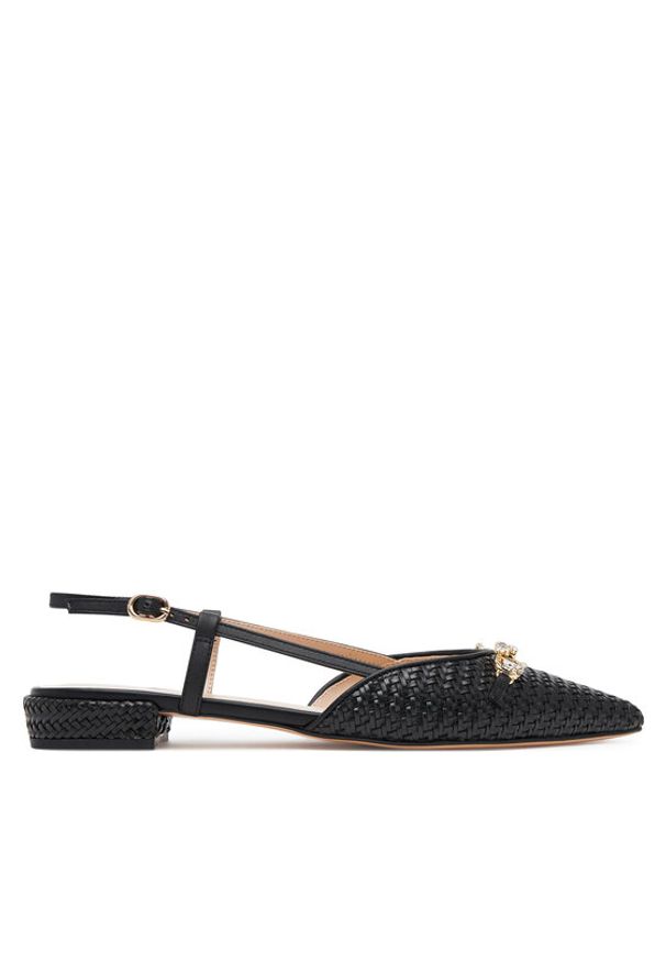 TwinSet - TWINSET Baleriny 251TGT052 Czarny. Kolor: czarny. Materiał: skóra