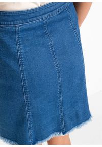 Spódnica dżinsowa bonprix ciemnoniebieski "stone". Kolor: niebieski. Materiał: materiał, bawełna, poliester, elastan #3