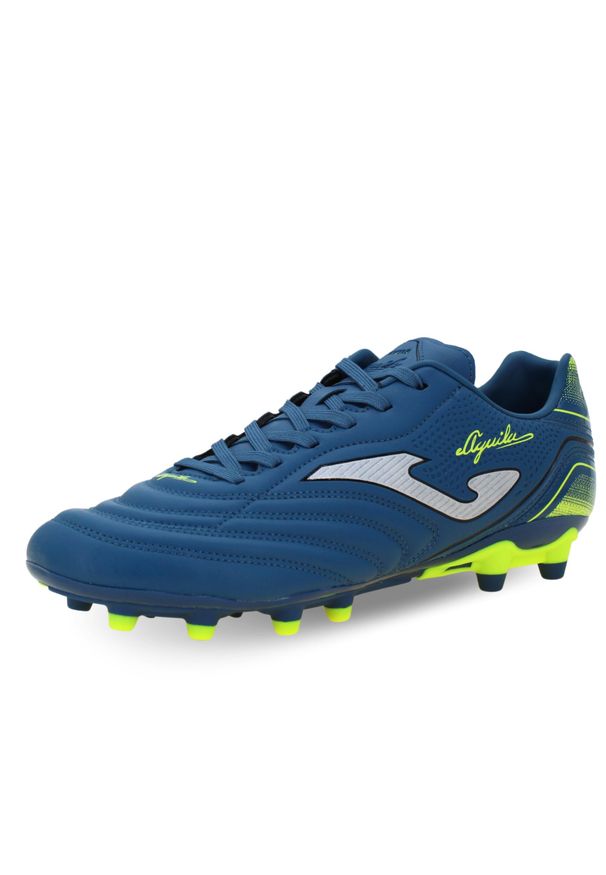 Joma - Buty piłkarskie Aguila 24 Firm Ground Rozmiar 45 - AGUW2417FG Niebieski. Kolor: turkusowy, niebieski, wielokolorowy, żółty. Sport: piłka nożna