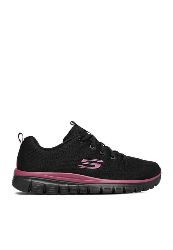 skechers - Skechers Sneakersy C-GRACEFUL 12615 BKMV Czarny. Kolor: czarny. Materiał: materiał