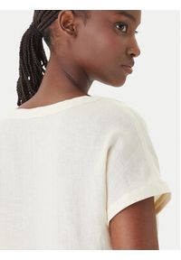 Marella T-Shirt Geyser 2615111132 Écru Regular Fit. Materiał: len #5
