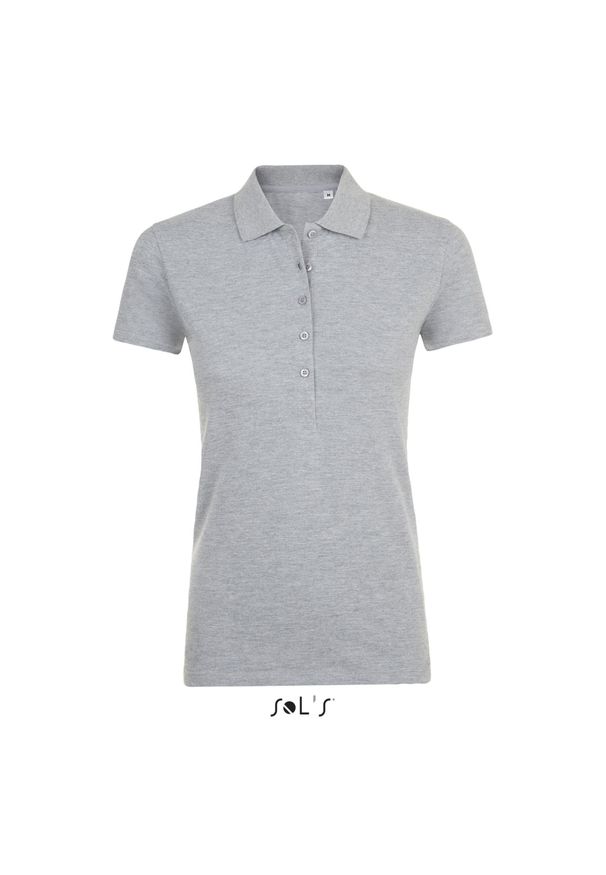 SOL'S - Damska koszulka polo Sol's Phoenix. Typ kołnierza: polo. Kolor: szary