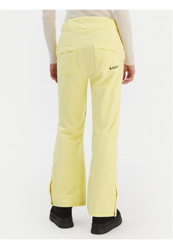 Roxy Spodnie snowboardowe Backyard ERJTP03299 Żółty Tailored Fit. Kolor: żółty. Materiał: syntetyk. Sport: snowboard