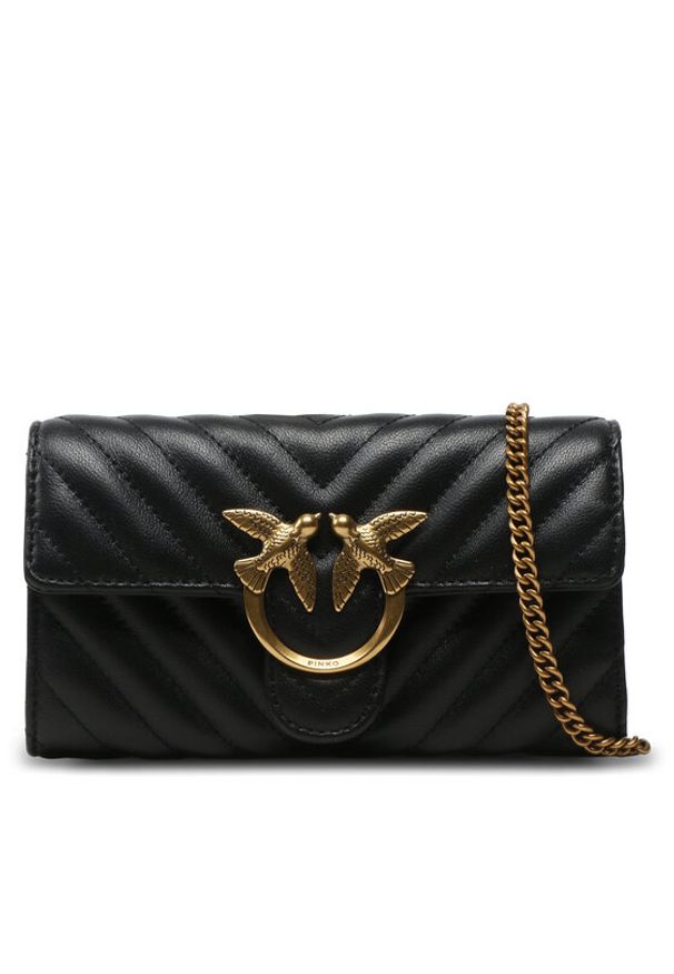 Pinko Torebka Love One Wallet C PE 23 PLTT 100062 A0GK Czarny. Kolor: czarny. Materiał: skórzane